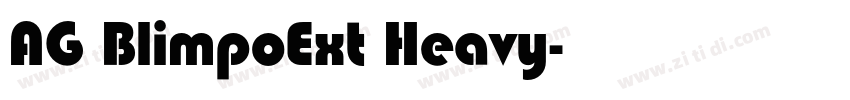 AG BlimpoExt Heavy字体转换